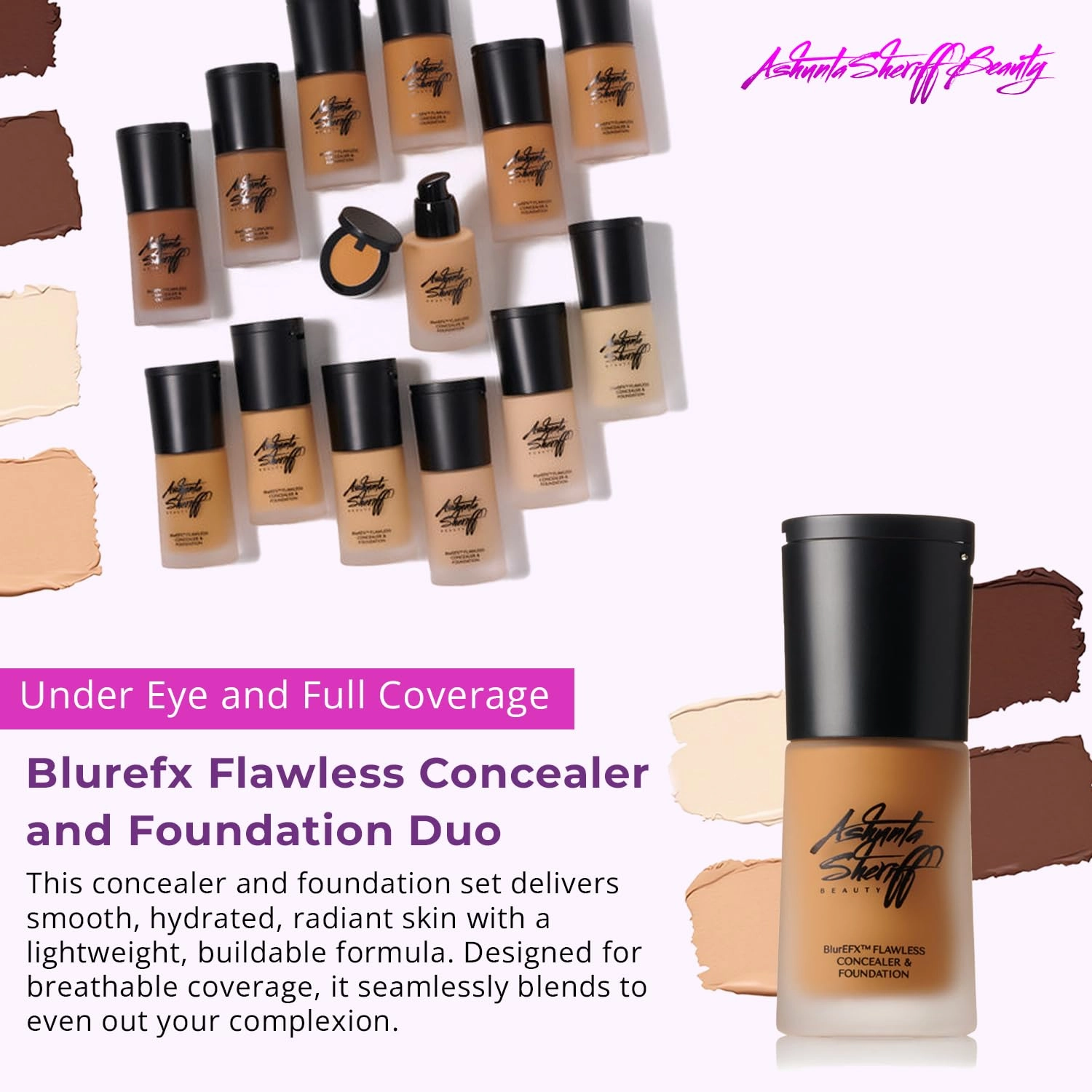 BlurEFX™ Flawless Concealer & Foundation Duo, Skin-Perfecting Radiance Meets Skincare, Paraben-Free, Cruelty Free, and Vegan-Friendly (Caramel Express, One Size)