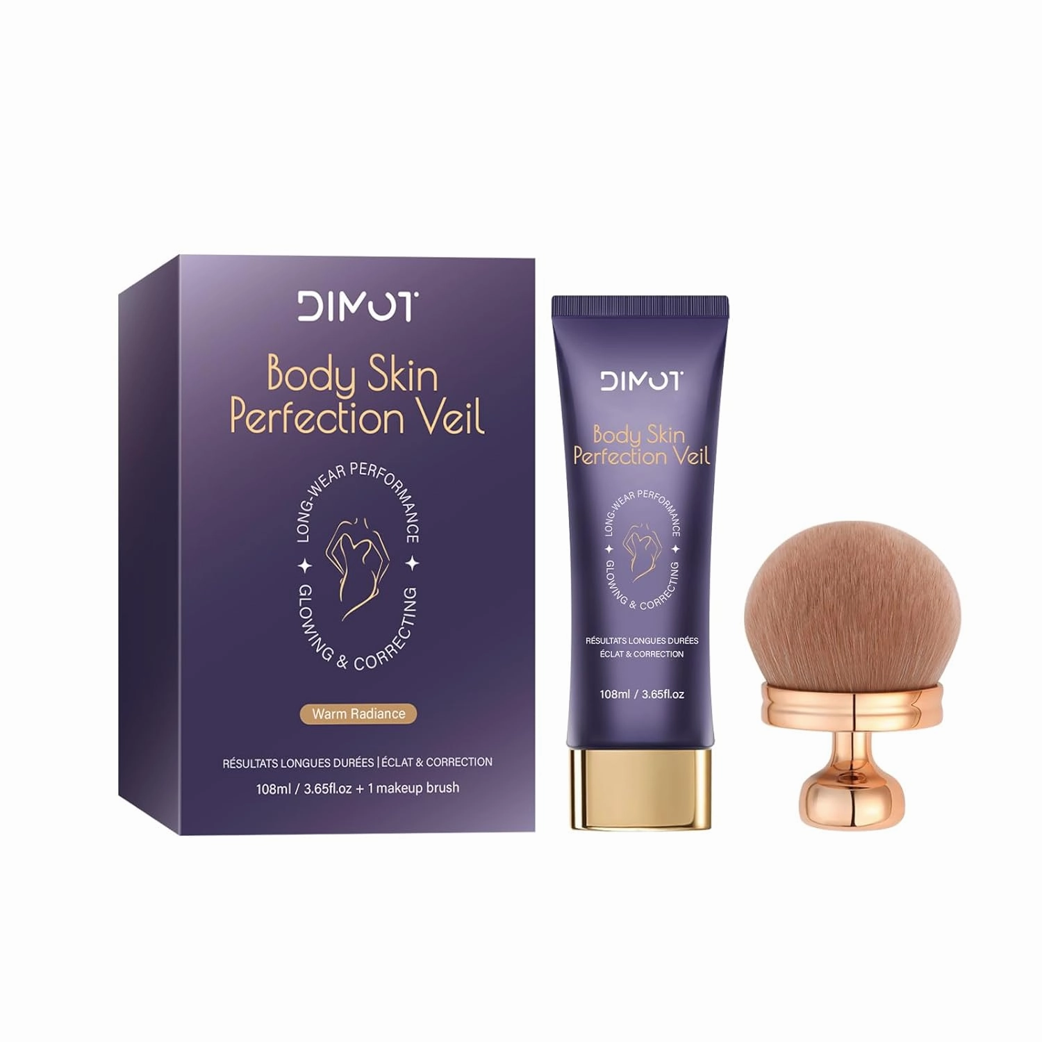 Body Concealer - Long-Lasting Luminous Finish | tattoo cover up makeup waterproof | Breathable Buildable Coverage，3.65 fl.oz (Warm)