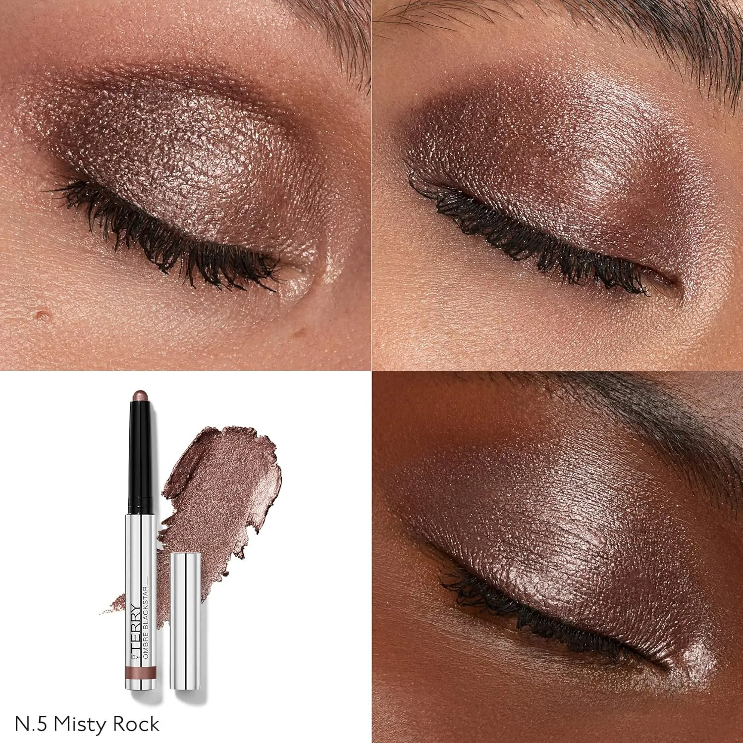 By Terry Ombre Blackstar Cream Eyeshadow, Water Resistant & Smudge Proof Pen, Long-Lasting Formula, Misty Rock