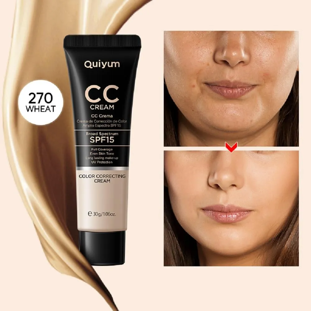 CC cream 30ml concealer beautifying skin moisturizing moisturizing concealer before makeup lasting makeup (270 Wheat color, 30g)