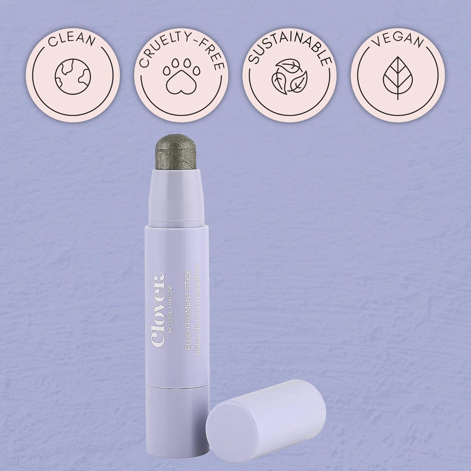 Clover Plush Pigment Cream Eyeshadow Stick | Creamy Texture, Long Lasting Eye Makeup, Less Smudge, Shimmery Eyeshadow | Cruelty-Free & Vegan Eye Makeup | Shade - Jaded