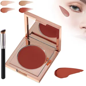Colored Clay Undereye Corrector, 2025 Upgrade Undereye Color Corrector Concealer, Conceal Hydrating Concealer, Under Eye Corrector for Dark Circles with Brush, Red