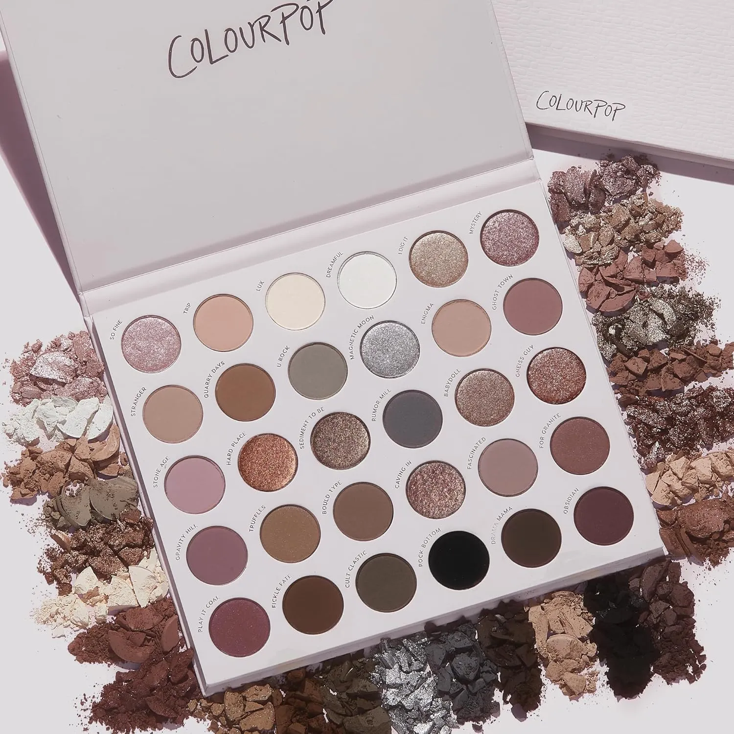 ColourPop Stone Cold Fox Eyeshadow Palette - 30 Pan Cool Tone Eye Makeup Palette with Matte & Metallic Finishes - High-Pigment Eye Makeup with a Long-Wearing Formula (1.16 oz)