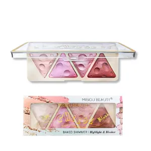 Concealer naturally brightening stereo waterproof sweat bead light mashed cheese cheese blush highlights eye shadow plate (#Blusher1)