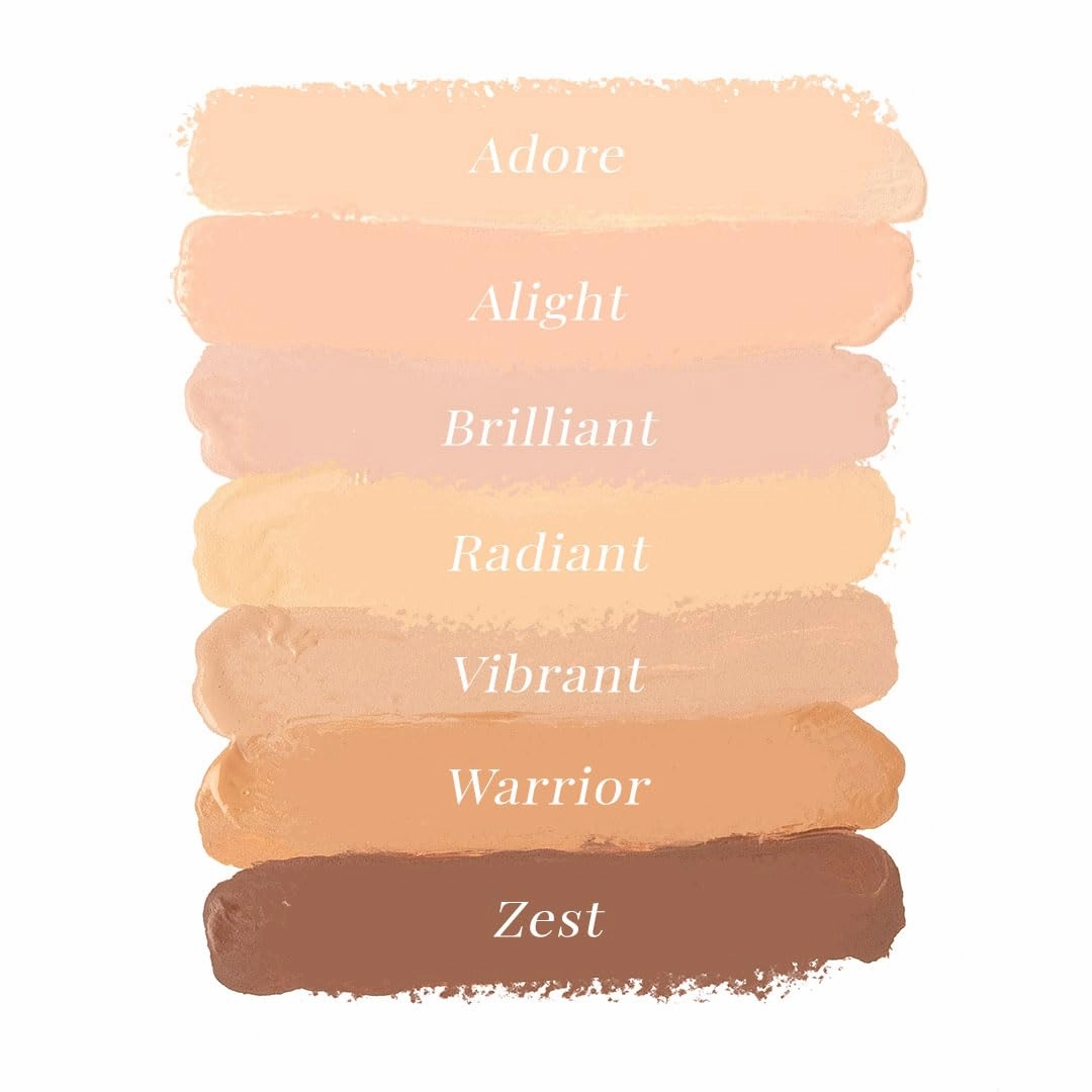Concealer - Under Eye Full Coverage Concealer - for Dark Circles, Fine Lines, Redness & Discoloration - Waterproof - Anti-Aging - Natural Finish (Adore, .2 FL)
