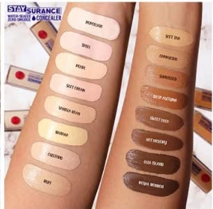 Concealer J. Cat Beauty Stay surance Water-Sealed Zero-Smudge Concealer Water Proof Delivers Buildable Coverage Without Any Creasing Or Caking 4.8ml / 0.16 fl. oz. (102 Shell)