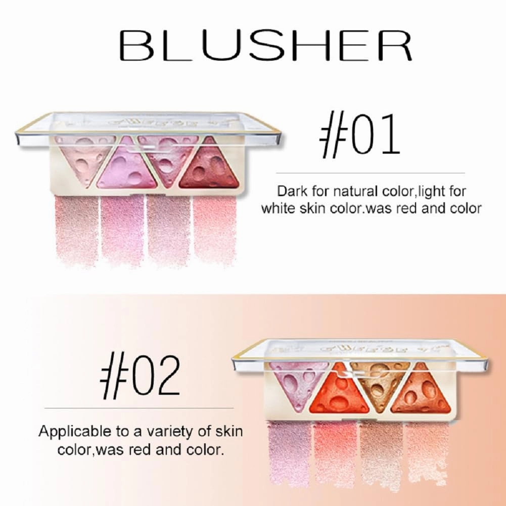 Concealer naturally brightening stereo waterproof sweat bead light mashed cheese cheese blush highlights eye shadow plate (#Highlight1)