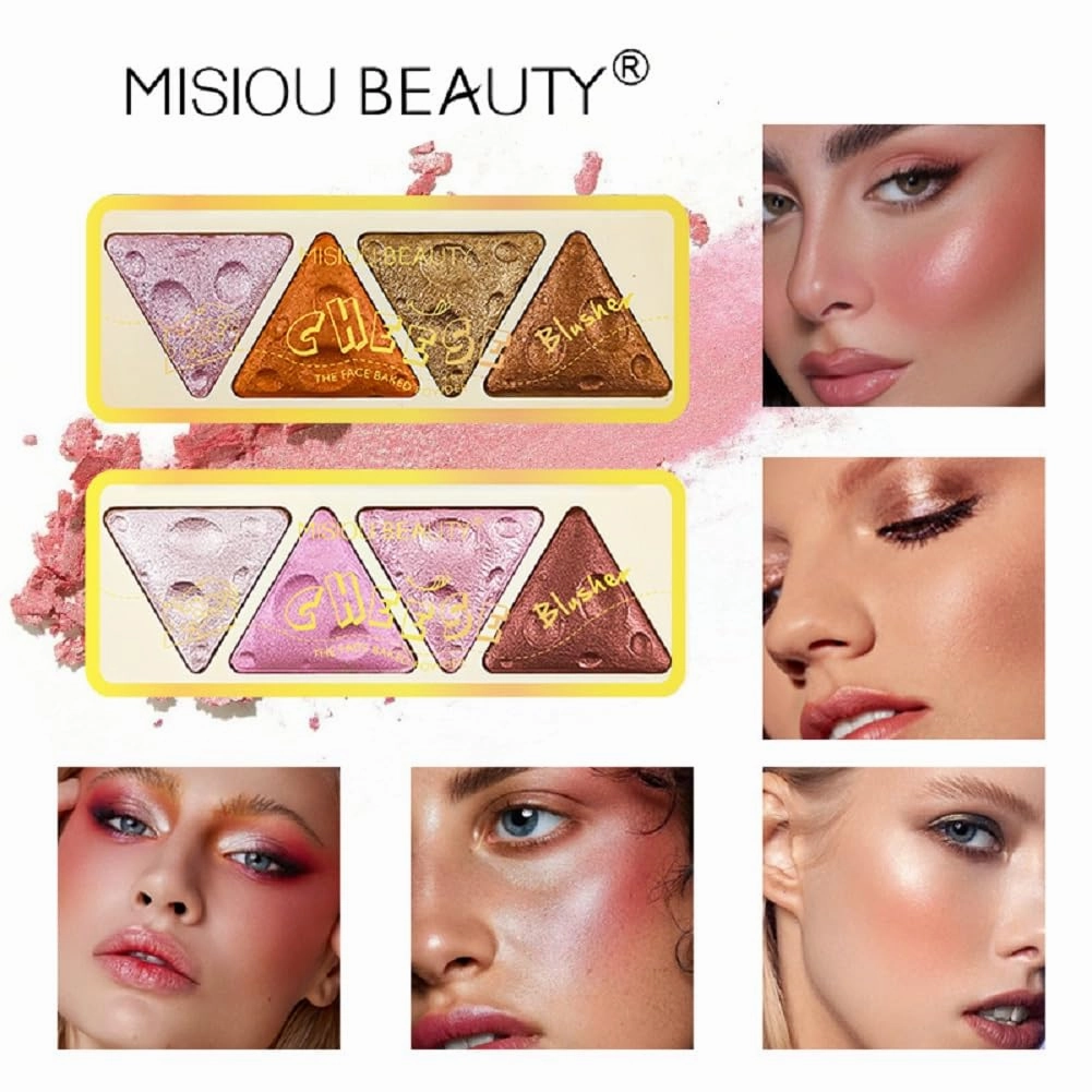 Concealer naturally brightening stereo waterproof sweat bead light mashed cheese cheese blush highlights eye shadow plate (#Highlight1)