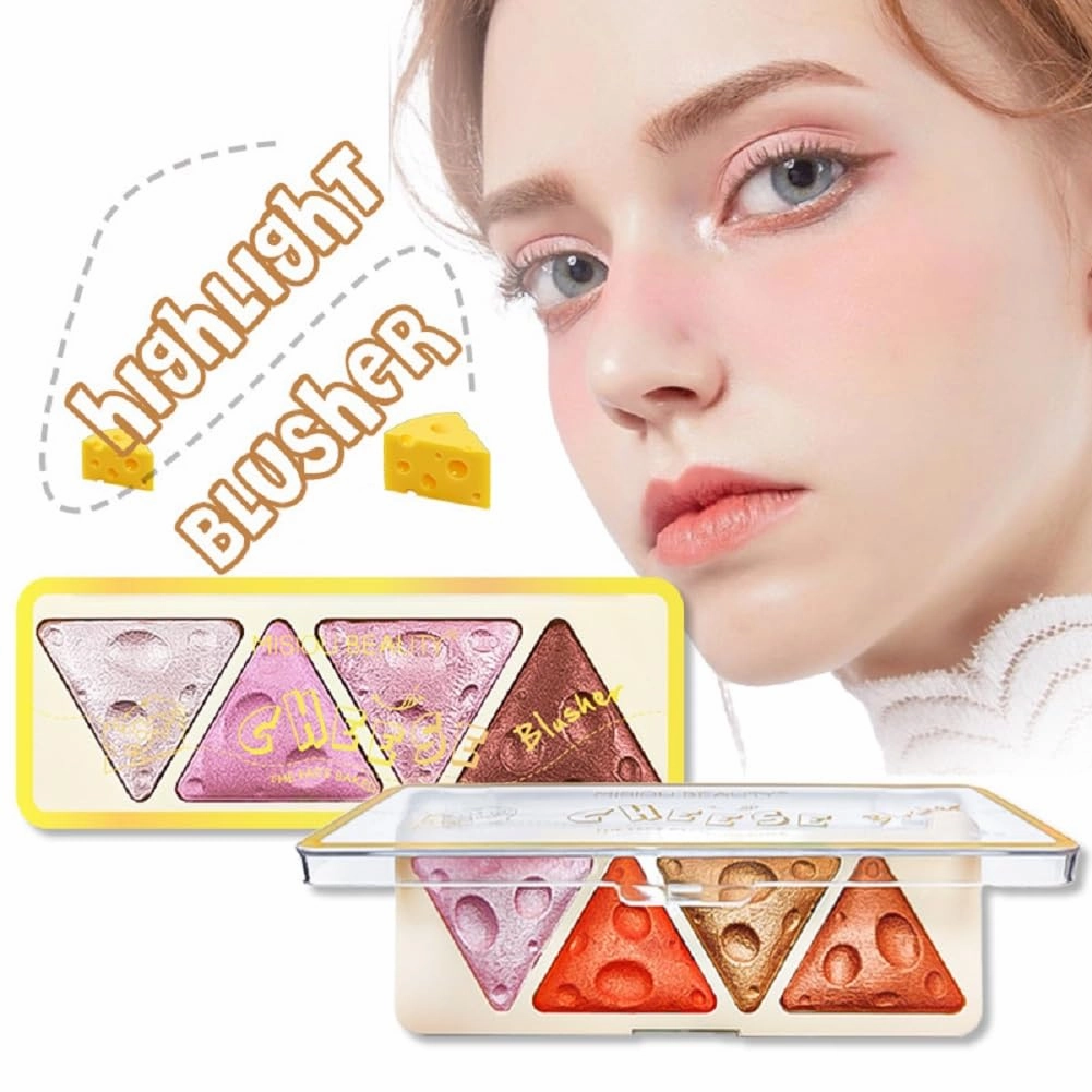 Concealer naturally brightening stereo waterproof sweat bead light mashed cheese cheese blush highlights eye shadow plate (#Highlight1)