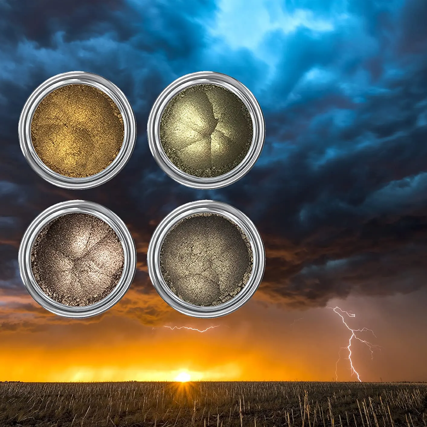 Concrete Minerals Metallic Eyeshadow, Silky- Smooth and Highly Pigmented, Longer-Lasting With No Creasing, 100% Vegan and Cruelty Free, Handmade in USA, 8 Grams Loose Mineral Powder (Jinxed)