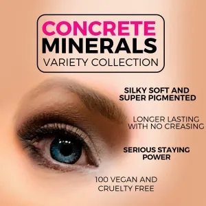 Concrete Minerals Variety Collection, Silky- Smooth and Highly Pigmented Cosmetics, 100% Vegan and Cruelty Free, Loose Mineral Eyeshadow Powder, Handmade in USA (Desert Kisses)