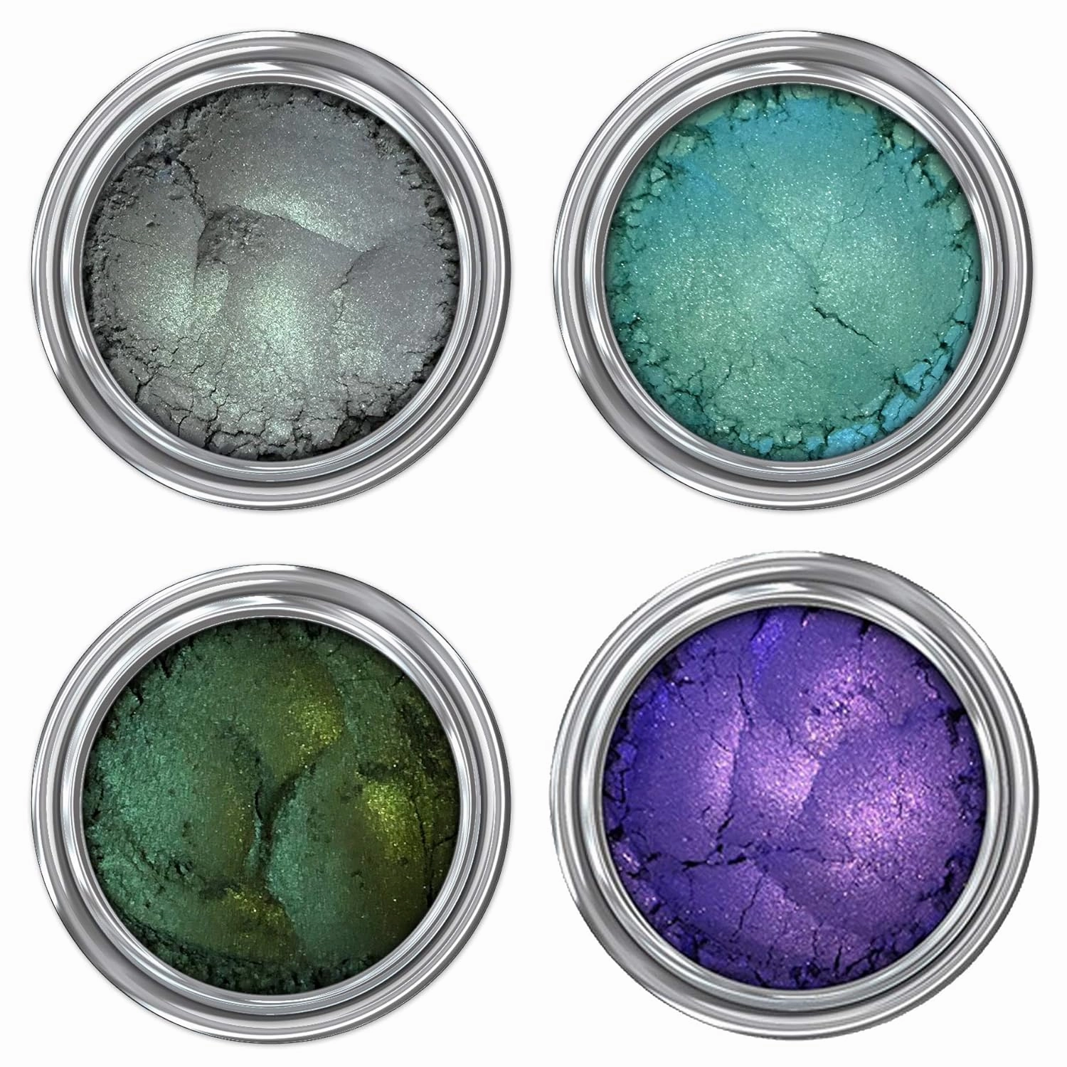 Concrete Minerals Eyeshadow, Silky- Smooth and Highly Pigmented, Longer-Lasting With No Creasing, 100% Vegan and Cruelty Free, Handmade in USA, 8 Grams Loose Mineral Powder (Peacock)