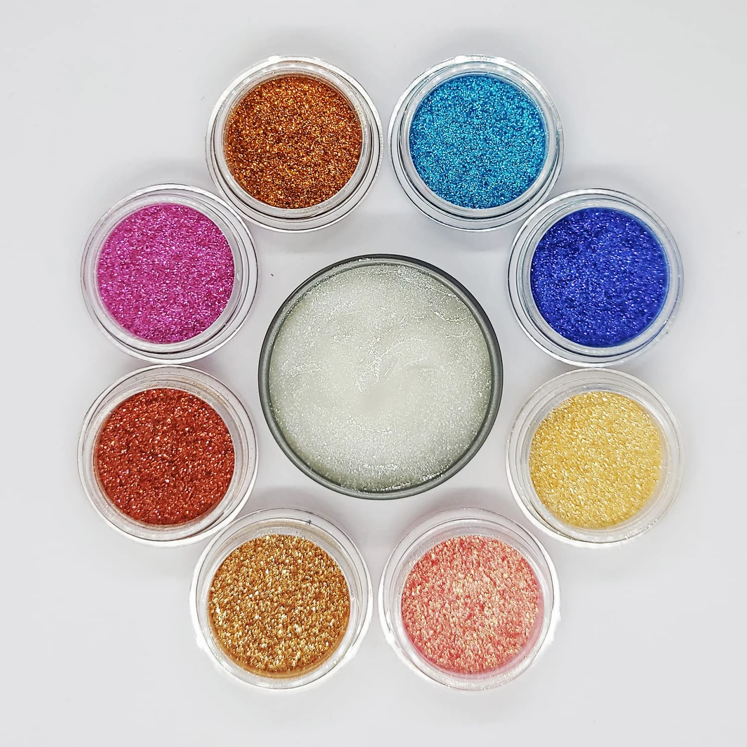 Concrete Minerals Natural Glitter Eyeshadow, Iridescent Shine and High Pigmentation, 100% Vegan and Cruelty Free, 2.4 Grams Loose Mineral Powder (Glitter Sample Bundle)