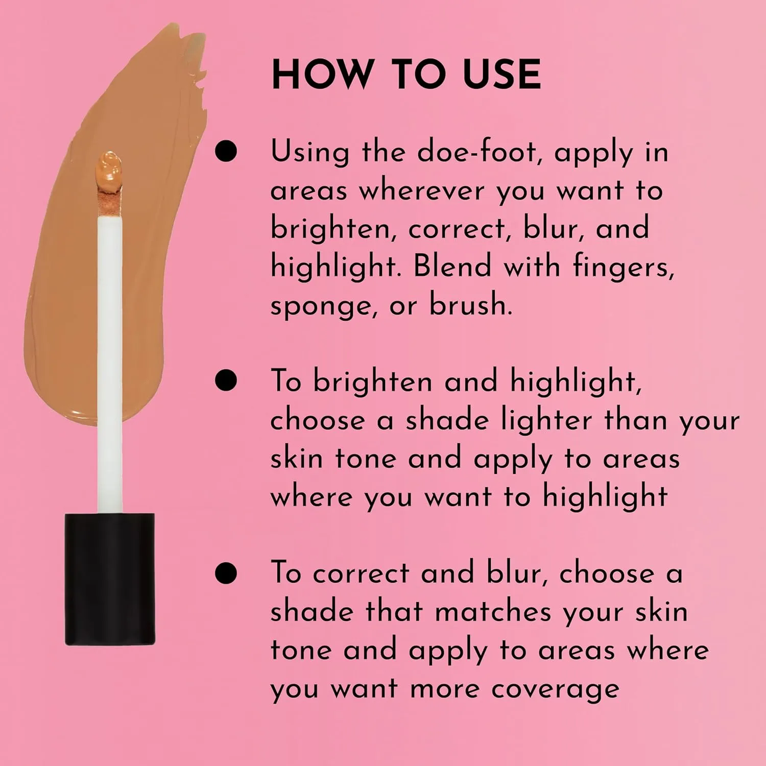 Conseal The Deal Lightweight Longwear Everyday Concealer - Caramello - with Antioxidants and Caffeine to Reduce Dark Circles and Puffiness. Long-Wearing and Self-Setting, Silicone-Free - 5 ml.