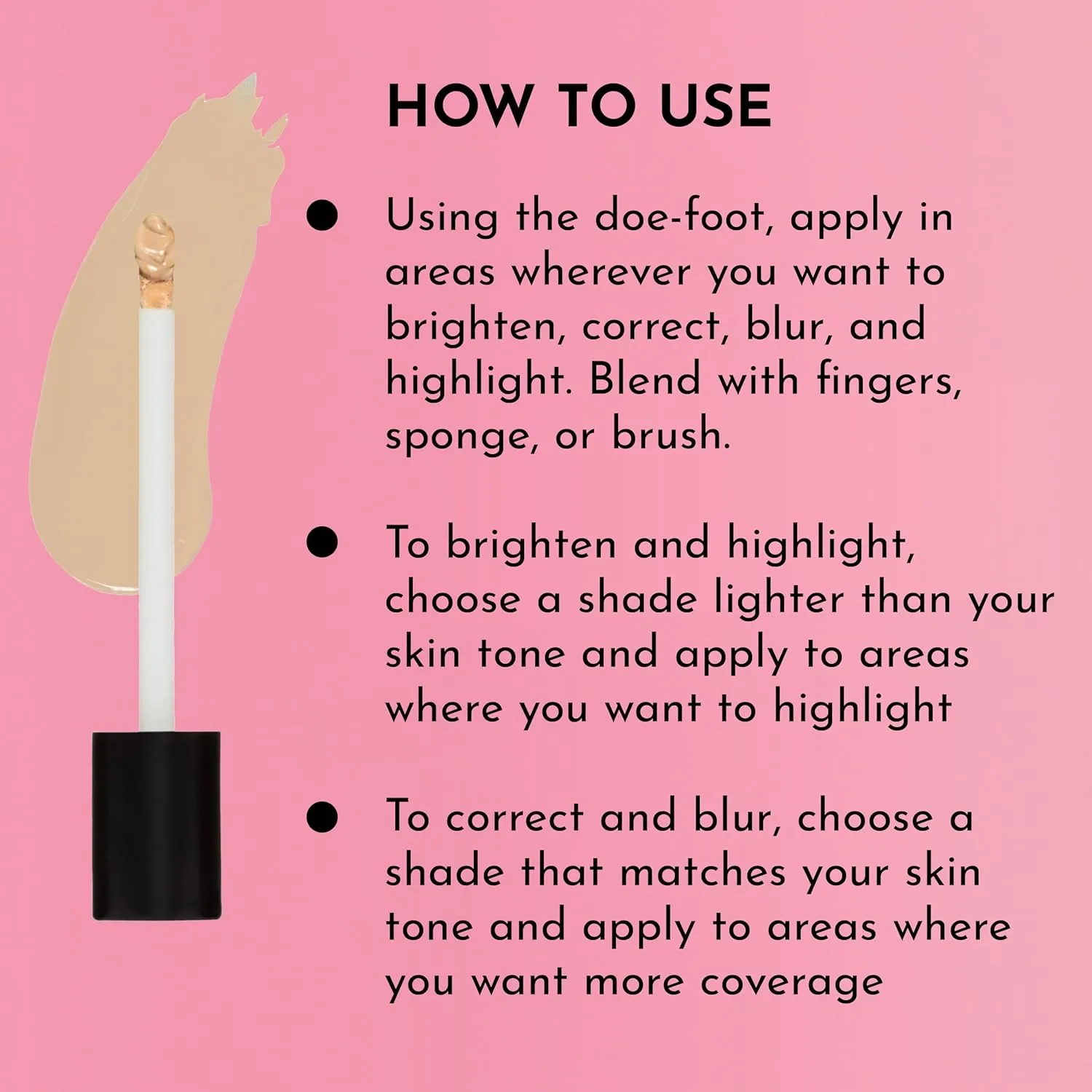 Conseal The Deal Lightweight Longwear Everyday Concealer - Cream Puff - with Antioxidants and Caffeine to Reduce Dark Circles and Puffiness. Long-Wearing, Self-Setting, Silicone-Free - 5 ml