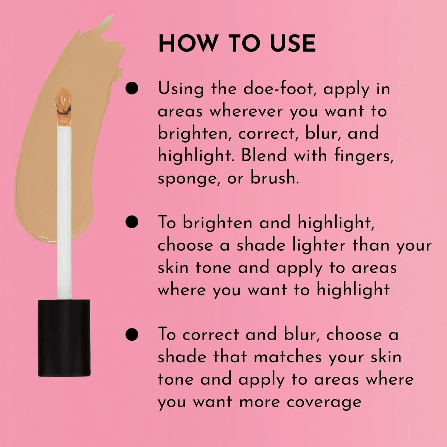 Conseal The Deal Lightweight Longwear Everyday Concealer - Goldie - with Antioxidants and Caffeine to Reduce Dark Circles and Puffiness. Long-Wearing and Self-Setting, Silicone-Free - 5 ml.