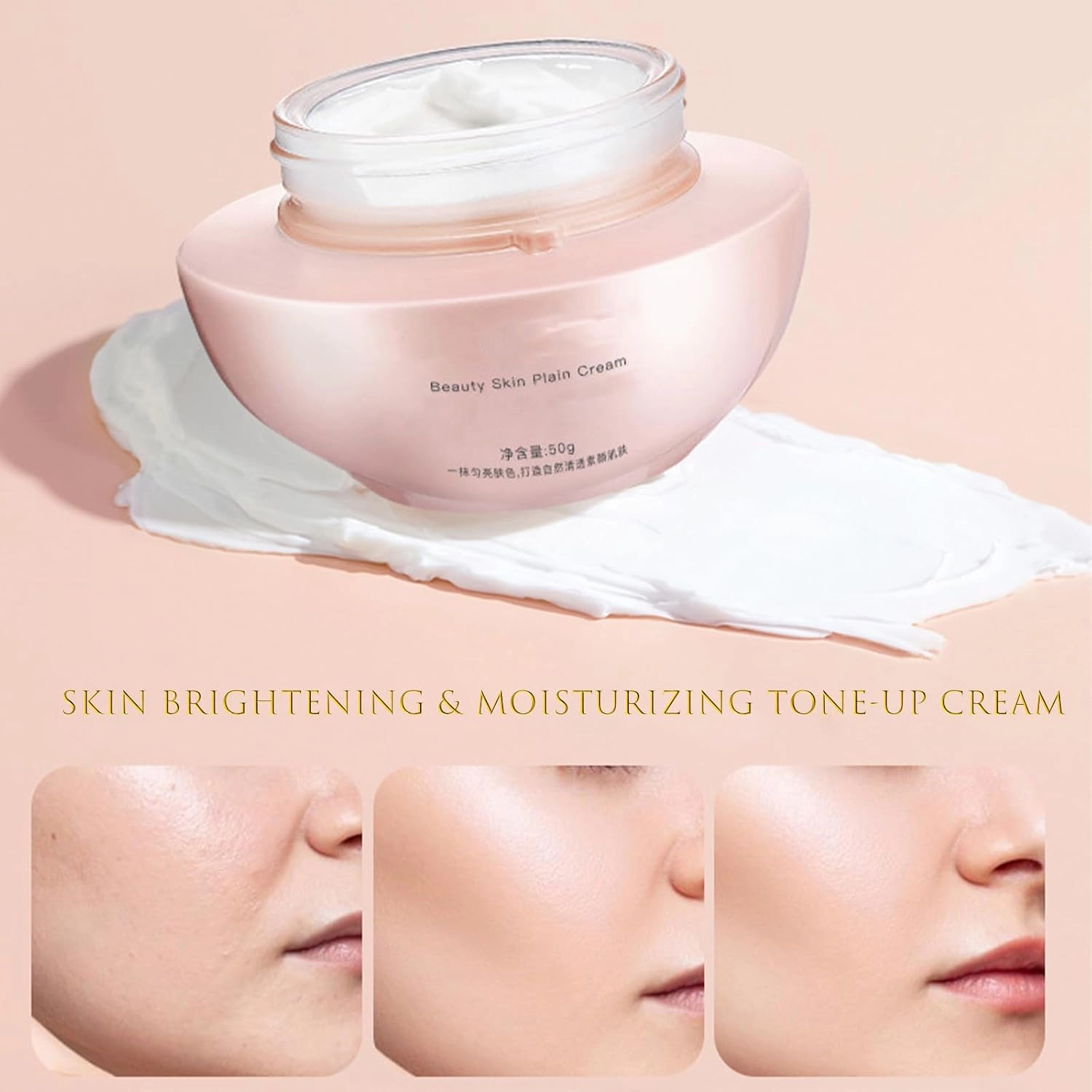 Corrector Iluminador Hidratante Crema Tónica, Moisturizing Brightening Concealer Smooth Tone-Up Cream (3)