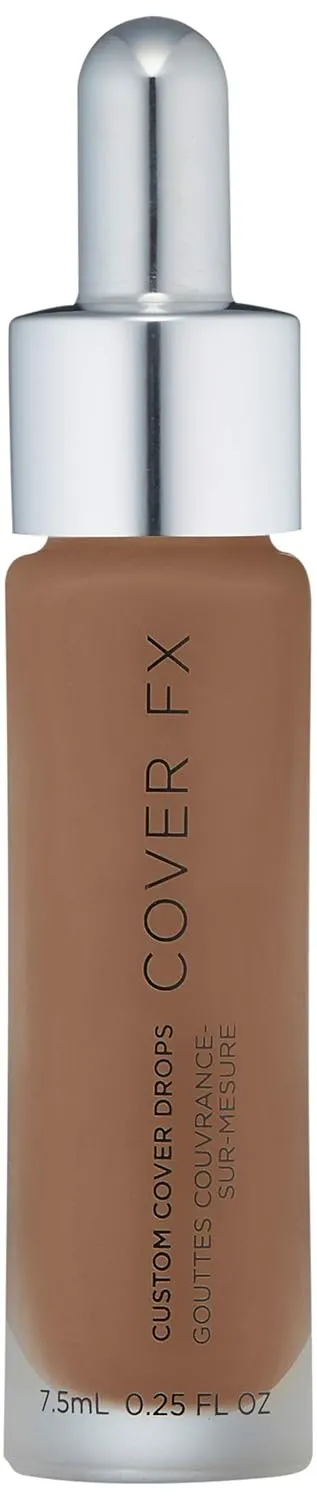 COVER FX Custom Cover Drops, Multi-Use Shade-Adjusting Liquid Foundation and Concealer Makeup, Vegan & Cruelty-Free Lightweight Skin Enhancer, 0.25 Fl Oz, G Deep 3