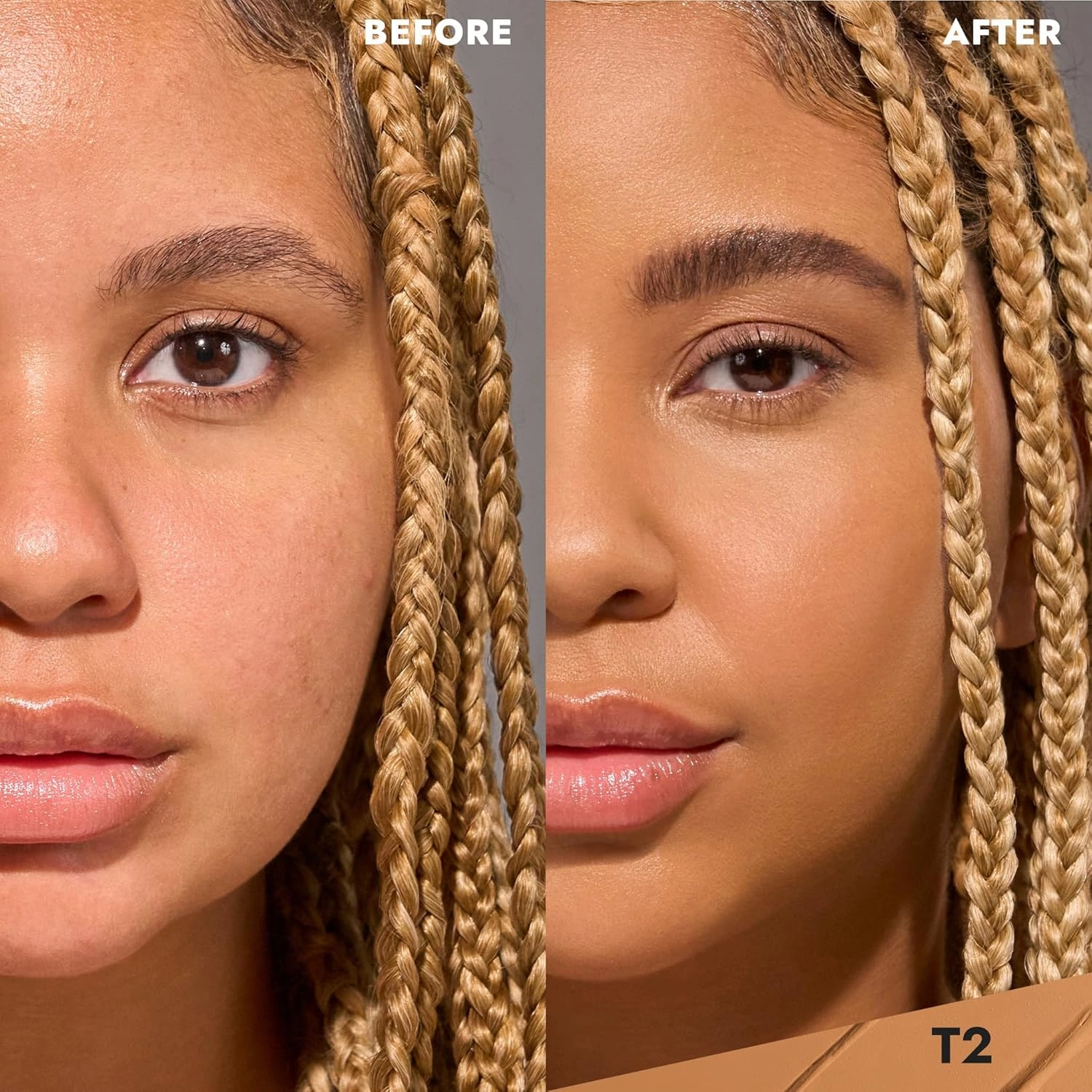 COVER FX Total Cover Cream Foundation - Shade T2 - Buildable Coverage - Natural Finish - Oil-Free - Sweat-Proof