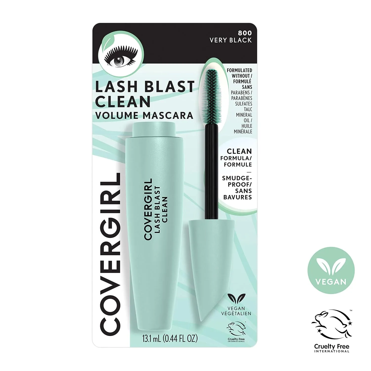 COVERGIRL Lash Blast Clean Volume Mascara, Very Black, 0.44 Fl Oz, Pack of 1 & Perfect Point Plus Eyeliner Pencil, Black Onyx Pack of 1, Long-Lasting