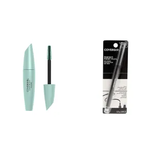 COVERGIRL Lash Blast Clean Volume Mascara, Very Black, 0.44 Fl Oz, Pack of 1 & Perfect Point Plus Eyeliner Pencil, Black Onyx Pack of 1, Long-Lasting