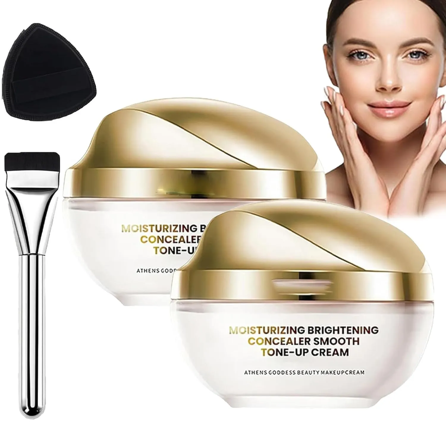 Crema De Maquillaje, Cream Makeup Concealer, Moisturizing Brightening Concealer Smooth Tone-Up Cream