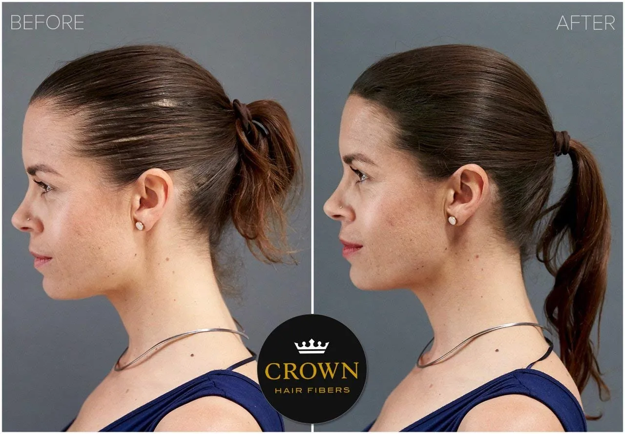 CROWN Hair Building Fibers (28g) - Instantly Cover Fine & Thinning Hair for a Thicker, Fuller Look - A Natural Keratin Concealer - 13 Shades for Men & Women - Golden Blonde