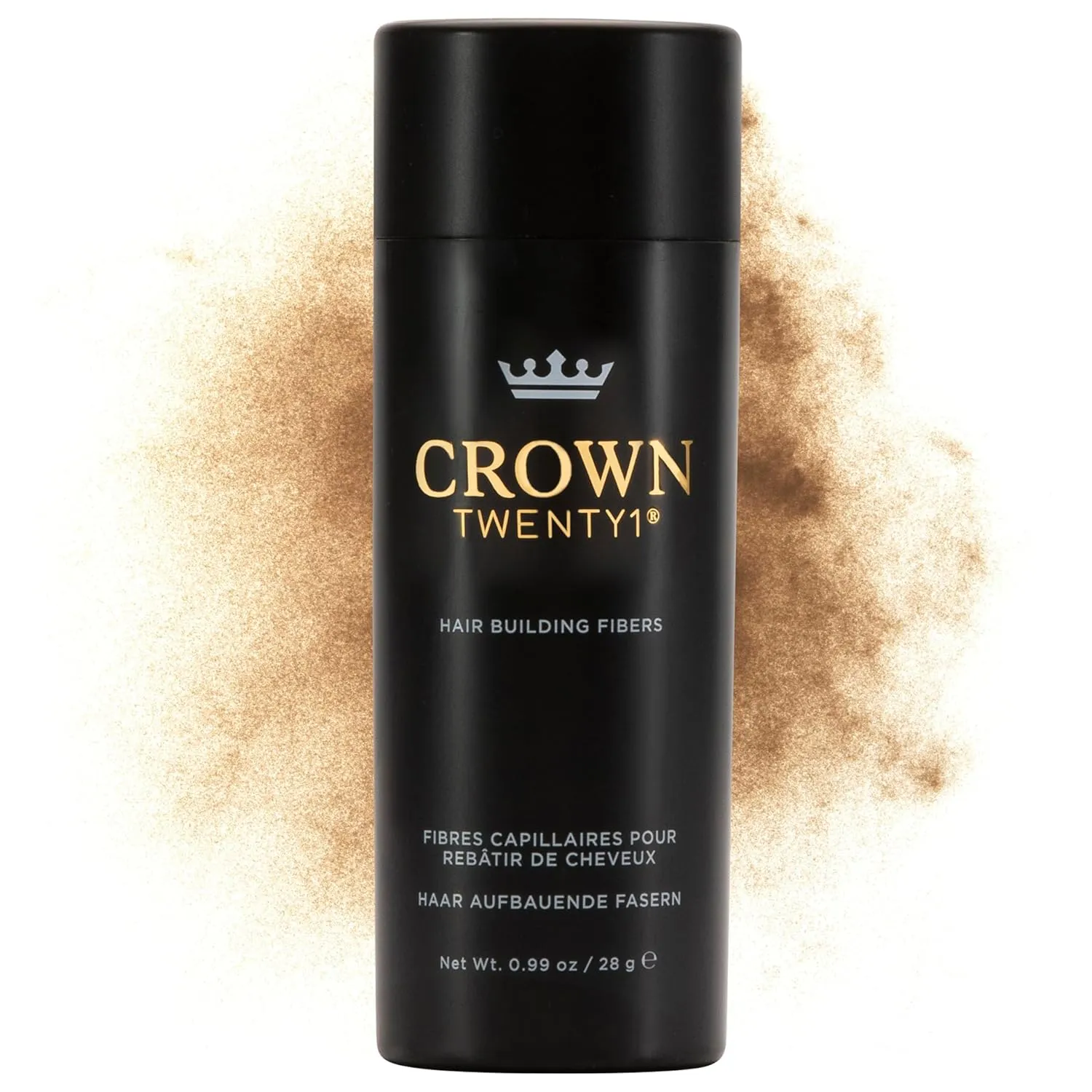 CROWN Hair Building Fibers (28g) - Instantly Cover Fine & Thinning Hair for a Thicker, Fuller Look - A Natural Keratin Concealer - 13 Shades for Men & Women - Golden Blonde