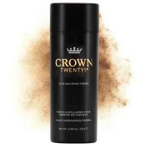 CROWN Hair Building Fibers (28g) - Instantly Cover Fine & Thinning Hair for a Thicker, Fuller Look - A Natural Keratin Concealer - 13 Shades for Men & Women - Golden Blonde