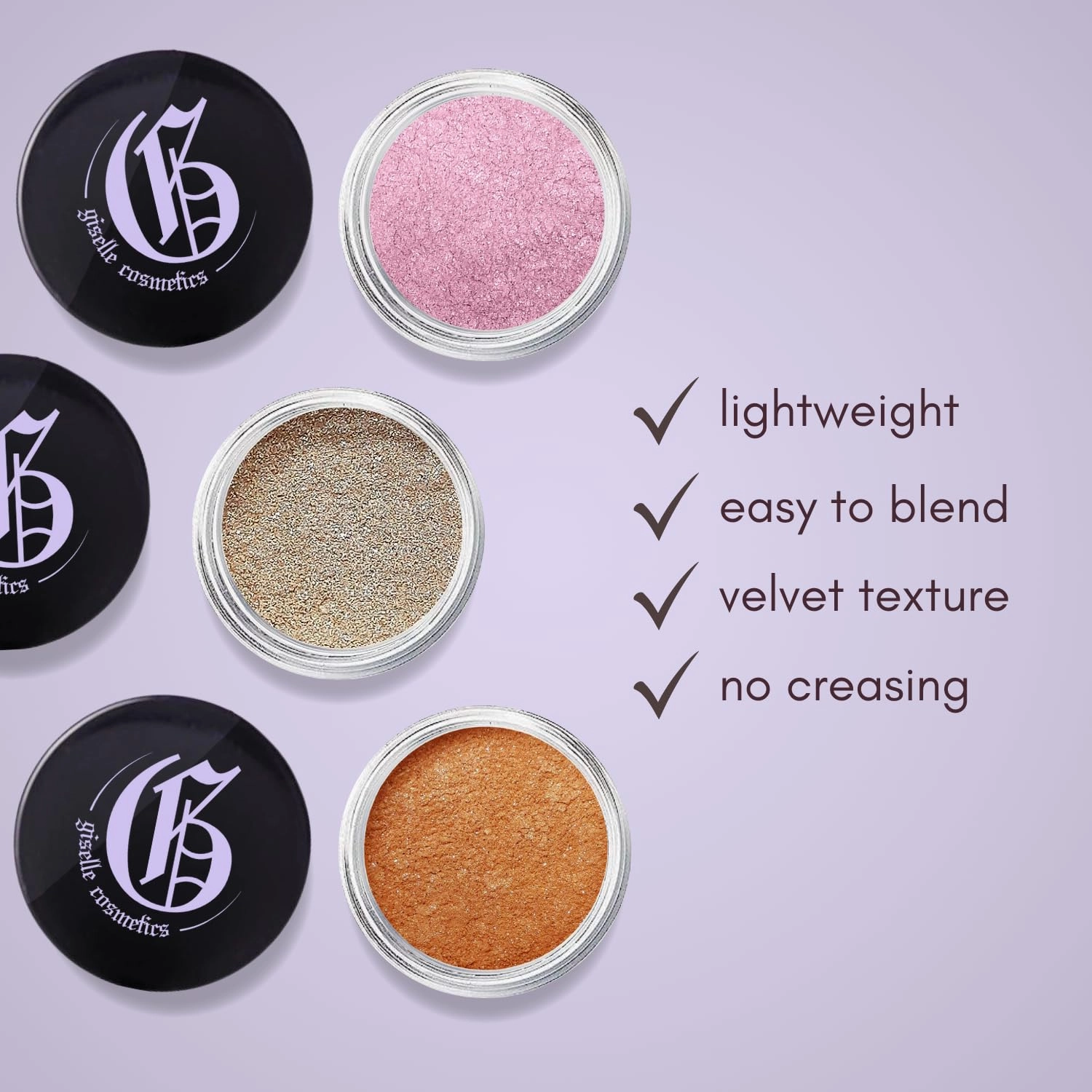 Crushed Ruby Mineral Powder Eyeshadow Palette - Organic Shimmer Eye Shadow, Glitter Eye Shadow Palette Makeup, Cream Eyeshadow Singles, Loose Highlighter Powder