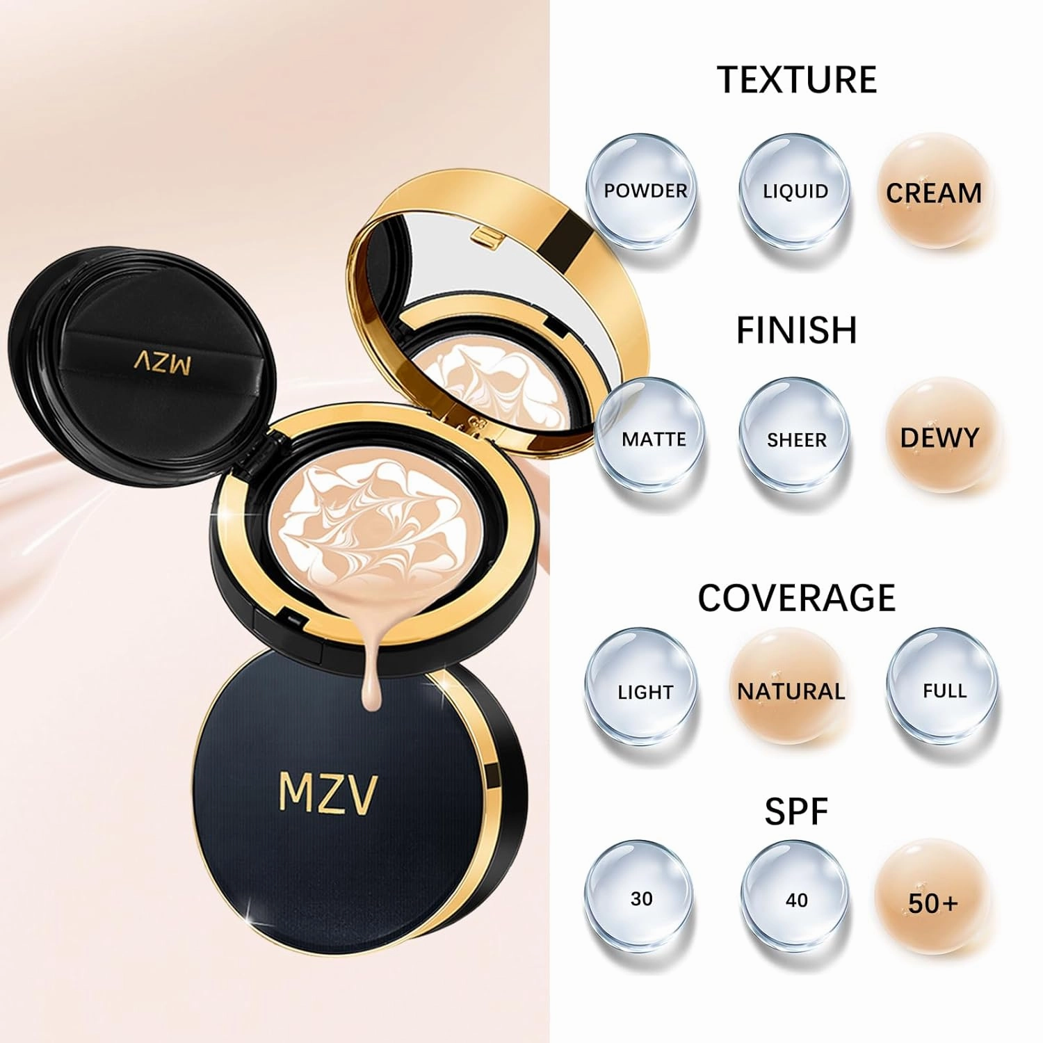 Cushion Foundation Dewy Finish, Natural Coverage,Pack of 1,Glass Skin, Long-Lasting, Lightweight, Buildable Coverage (21#Neutral, 0.49ounce, 1)