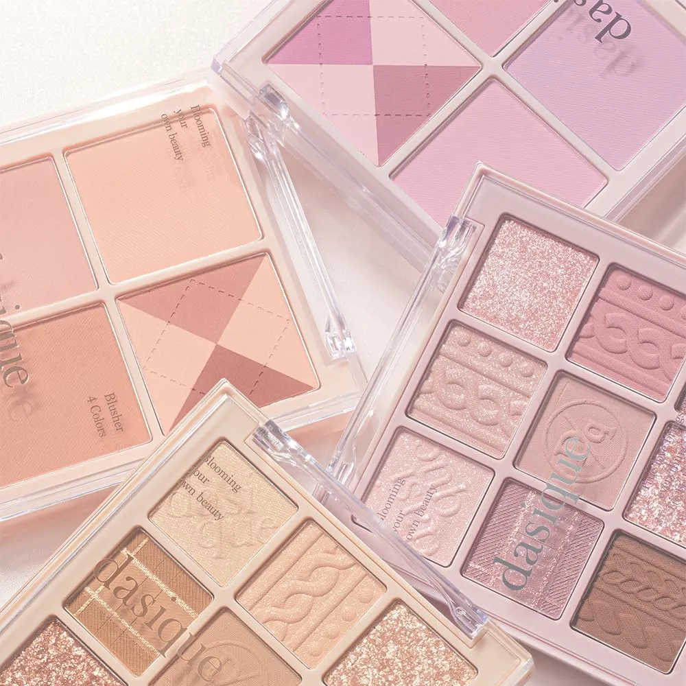dasique Shadow Palette #15 Beige Knit l Vegan, Cruelty-Free l 9 Blendable Shades in Smooth Matte and Shimmer Finishes with Gorgeous Pearls