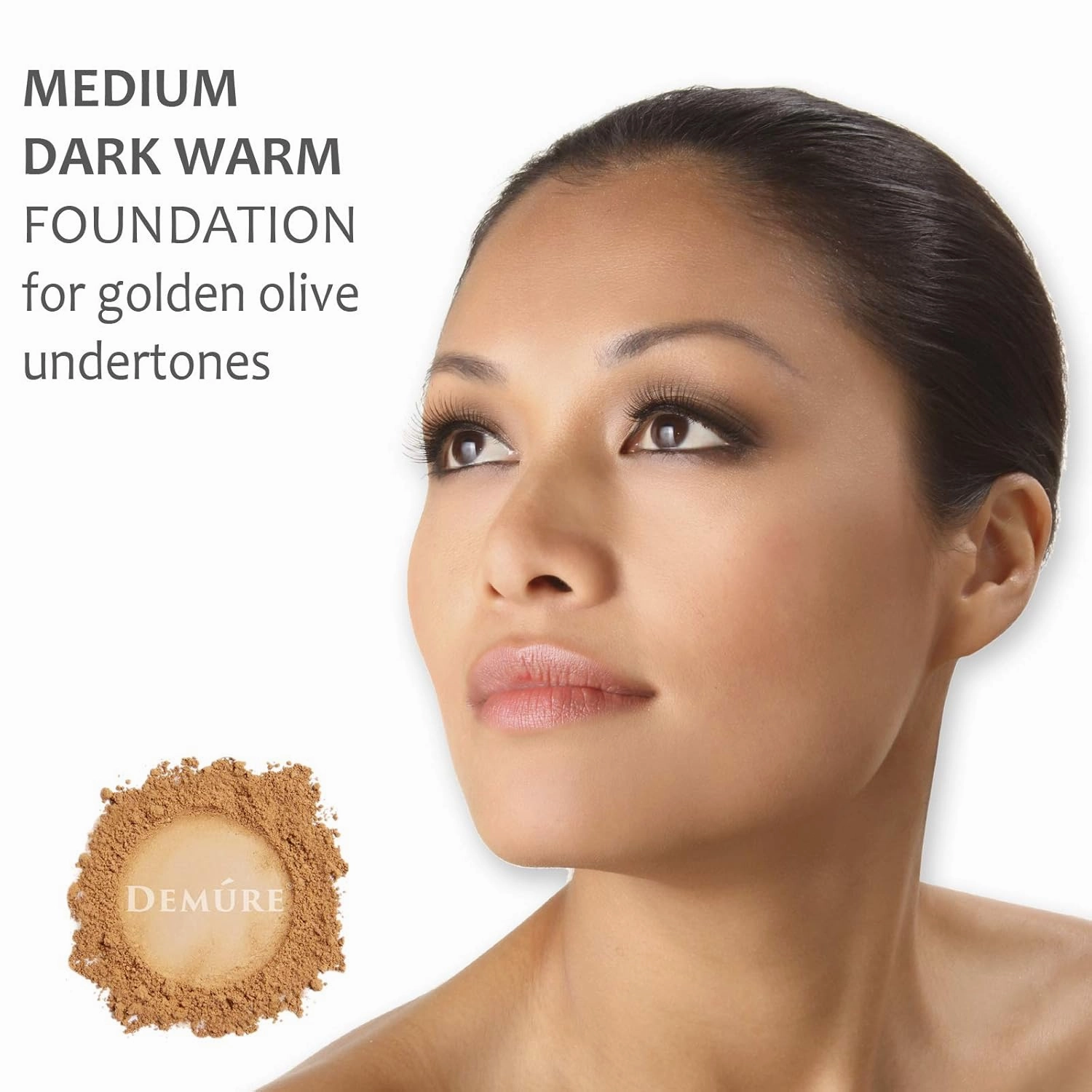 Demure Mineral Make Up, Medium Dark Warm Mineral Foundation Makeup, Concealer Makeup, Natural Makeup Made with Pure Crushed Minerals, Loose Face Powder.