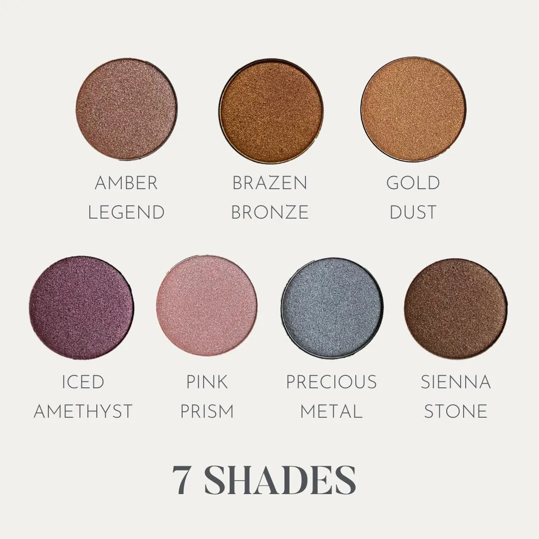 Diamond Eye Shadow - Vegan, Cruelty-Free Shimmer Eyeshadow, Easy-to-Blend Long-Lasting Eye Makeup, Paraben-Free, Sulfate-Free, Natural Metallic Eyeshadow - Precious Metal .07 oz