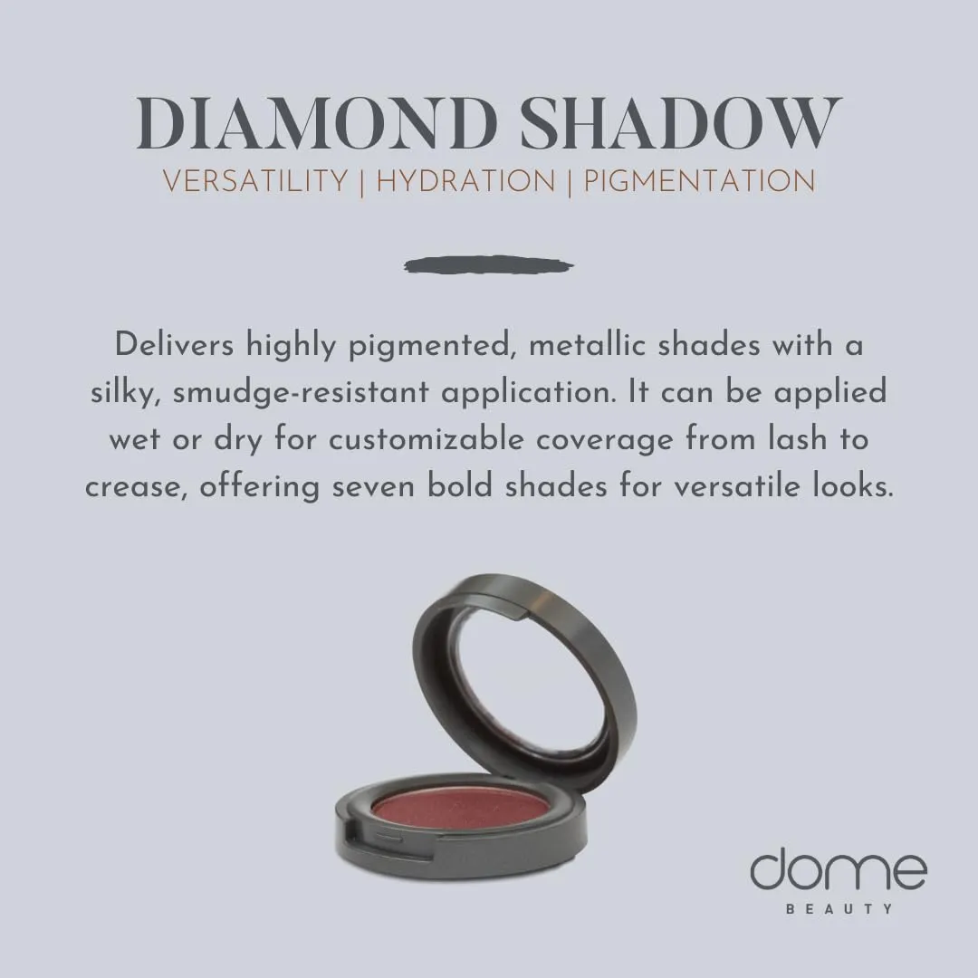 Diamond Eye Shadow - Vegan, Cruelty-Free Shimmer Eyeshadow, Easy-to-Blend Long-Lasting Eye Makeup, Paraben-Free, Sulfate-Free, Natural Metallic Eyeshadow - Precious Metal .07 oz
