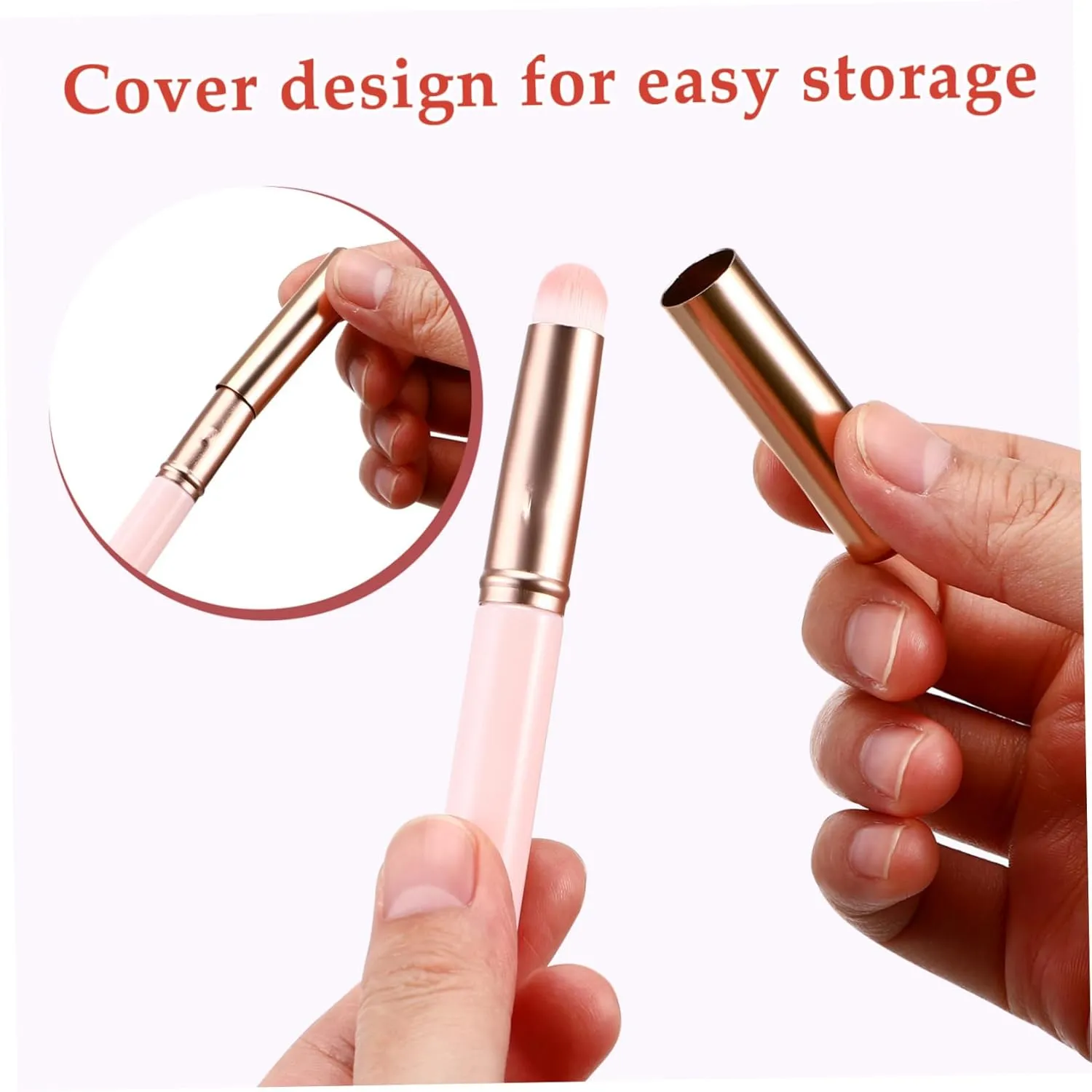 Didiseaon 9pcs Concealer Brushes Travel-friendly Lip Eye Makeup Applicators Protective Caps for Liquid Powder Cosmetics Comfortable Grip Precise Coverage