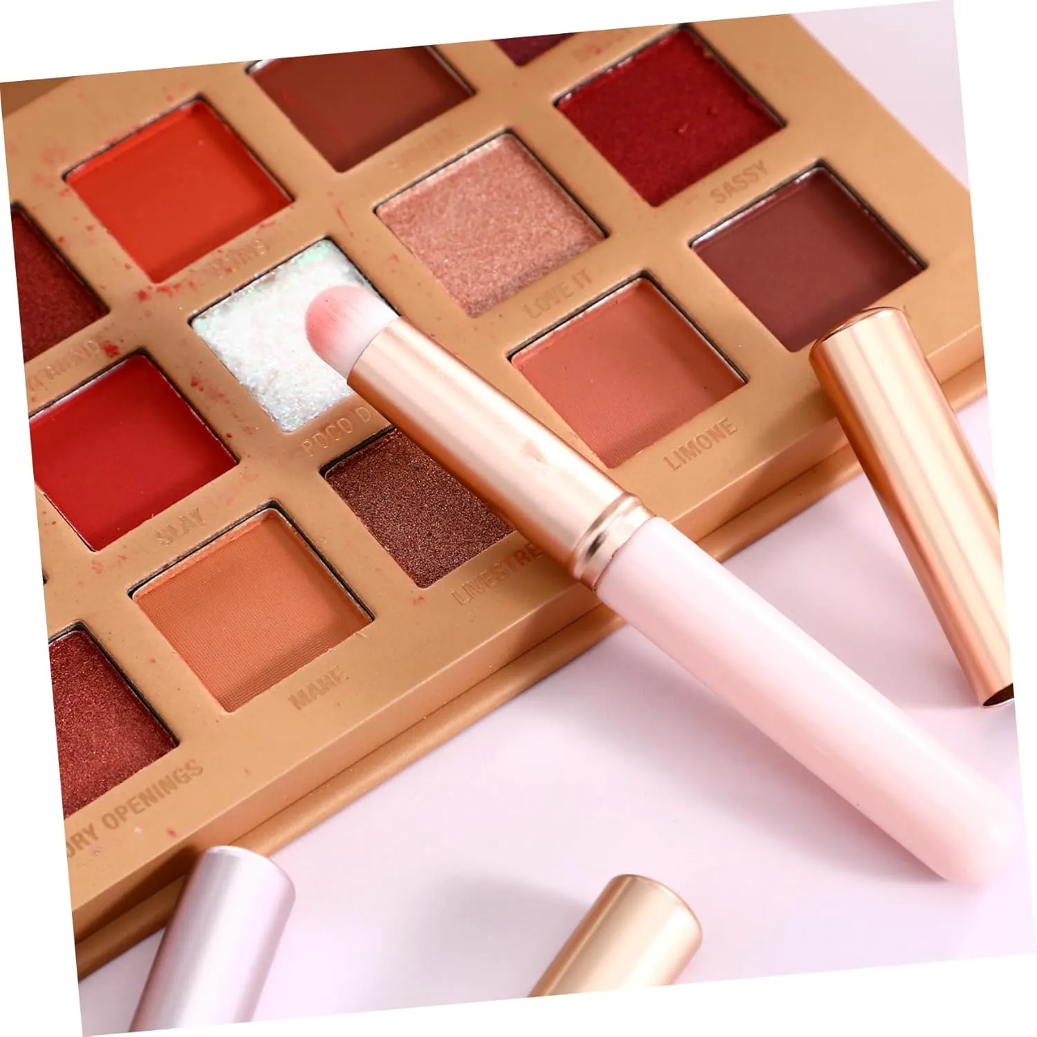 Didiseaon 9pcs Concealer Brushes Travel-friendly Lip Eye Makeup Applicators Protective Caps for Liquid Powder Cosmetics Comfortable Grip Precise Coverage