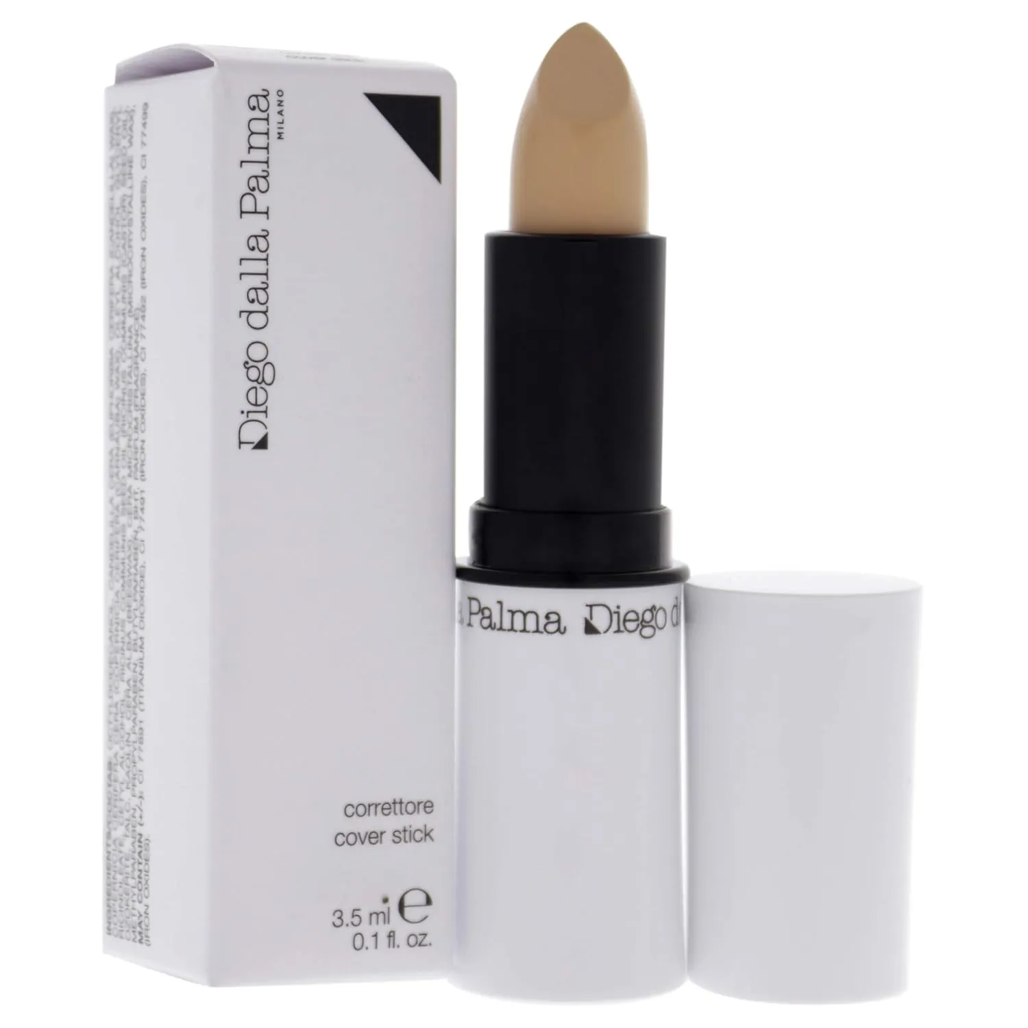 Diego Dalla Palma Concealer Cover Stick - Soft, Non-Greasy Texture - Lasting Coverage - Easy And Comfortable To Use - Moisture Rich - Ideal For Touch-Ups Throughout The Day - 01 Ivory - 1.4 Oz