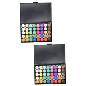 DOITOOL 2pcs Colors Eyeshadow Palette Blendable Makeup for Smoky Eyes Light Looks Highly Pigmented Eyeshadow Skin Tones for Daily
