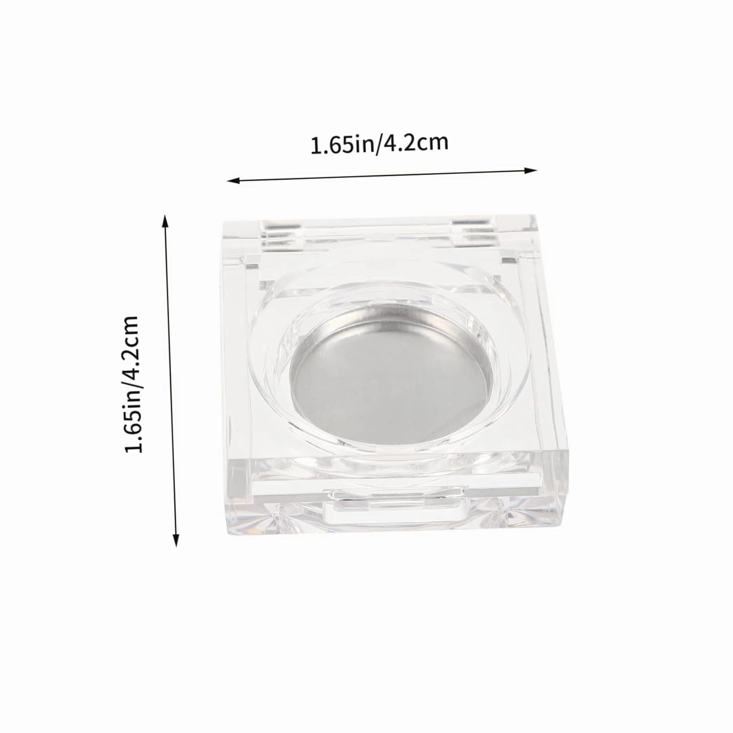 DOITOOL 18pcs Transparent Eye Shadow Case Refillable Blusher Container Compact Cosmetic Sample Tray for Daily Use for Storage of Blush Highlighter and Eyebrow Powder