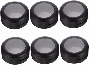 DOITOOL 5sets Travel Makeup Palette Empty Eyeshadow Cases Eyeshadow Boxes Lid Makeup Powder Sample Containers Simple Design 6pcs*5