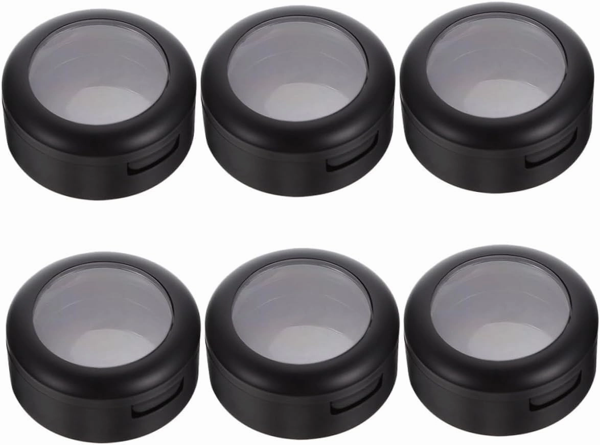 DOITOOL 5sets Travel Makeup Palette Empty Eyeshadow Cases Eyeshadow Boxes Lid Makeup Powder Sample Containers Simple Design 6pcs*5