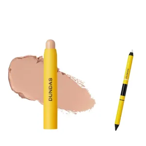 Dundas Undercover Enhancer Concealer Stick (Neutral Peach) and Eyeliner, Black & White Liner Pencil for Eye Make Up,Vegan & Cruelty Free Makeup, All Skin Types