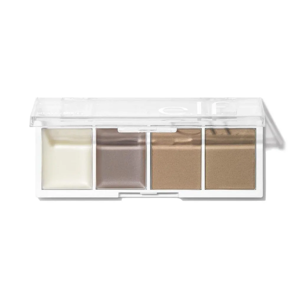 e.l.f. Bite-Size Brow, Mini Brow Quad with Ultra-Pigmented Waxes & Powders, Eyebrow Grooming & Makeup Kit, Blonde, 0.14 Oz