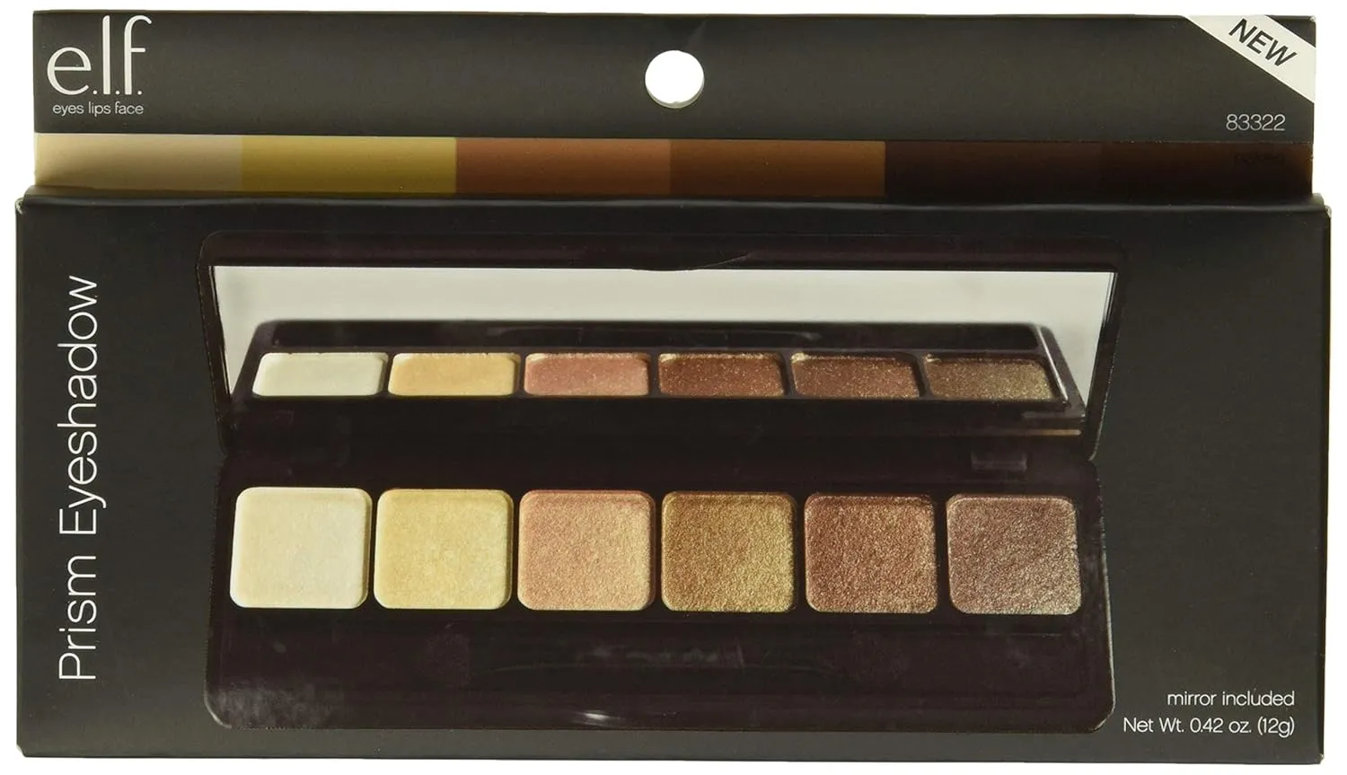 e.l.f. Cosmetics Prism Eyeshadow Palette, Six Silky Eyeshadows Create Luminous, Shimmery Eyes, Naked