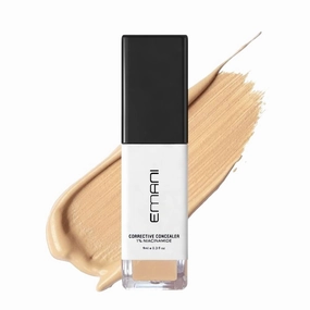 Emani HD Corrective Liquid Mineral Concealer with Vitamin C & Hyaluronic Acid, Full Coverage for Face, Cruelty-Free & Vegan, Neutral