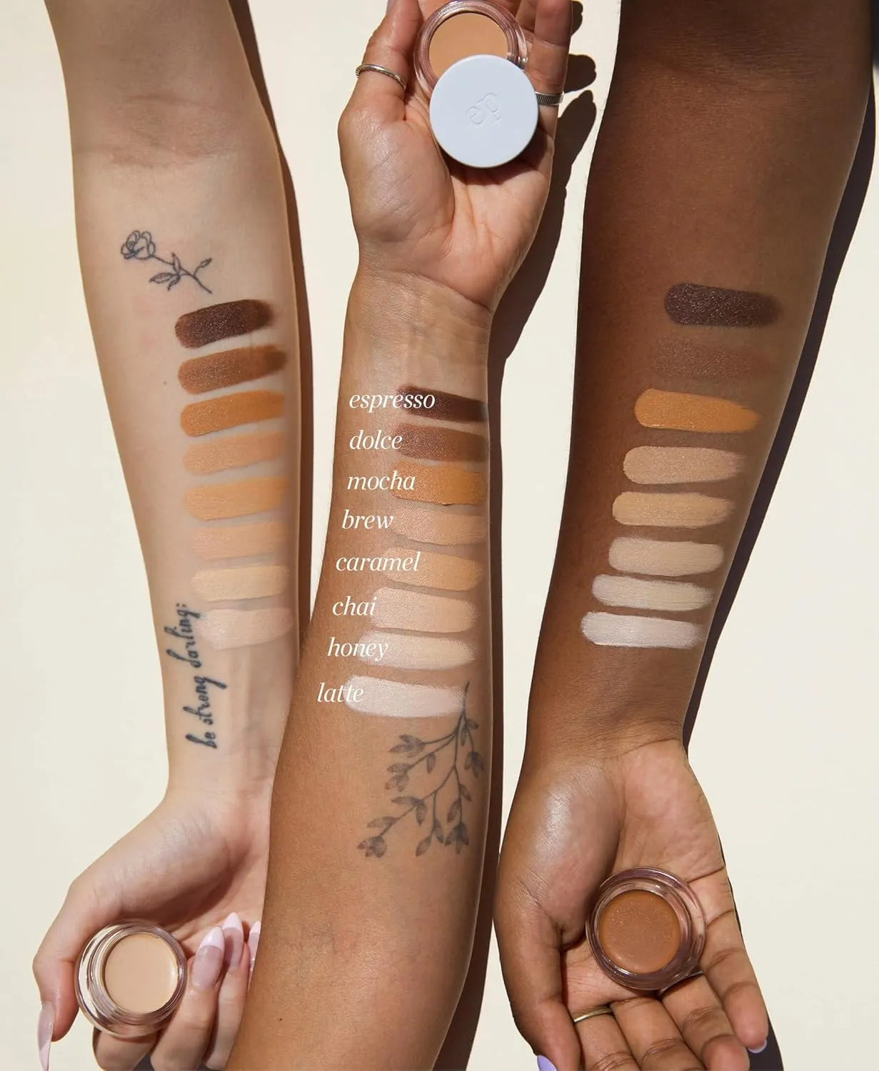 Ere Perez - Natural Arnica All-Cover Pot Concealer | Med-Full Coverage, Satin Finish, Calming, Nourishing | Vegan, Cruelty-Free, Clean Beauty (Honey, 0.18 oz | 5 g)