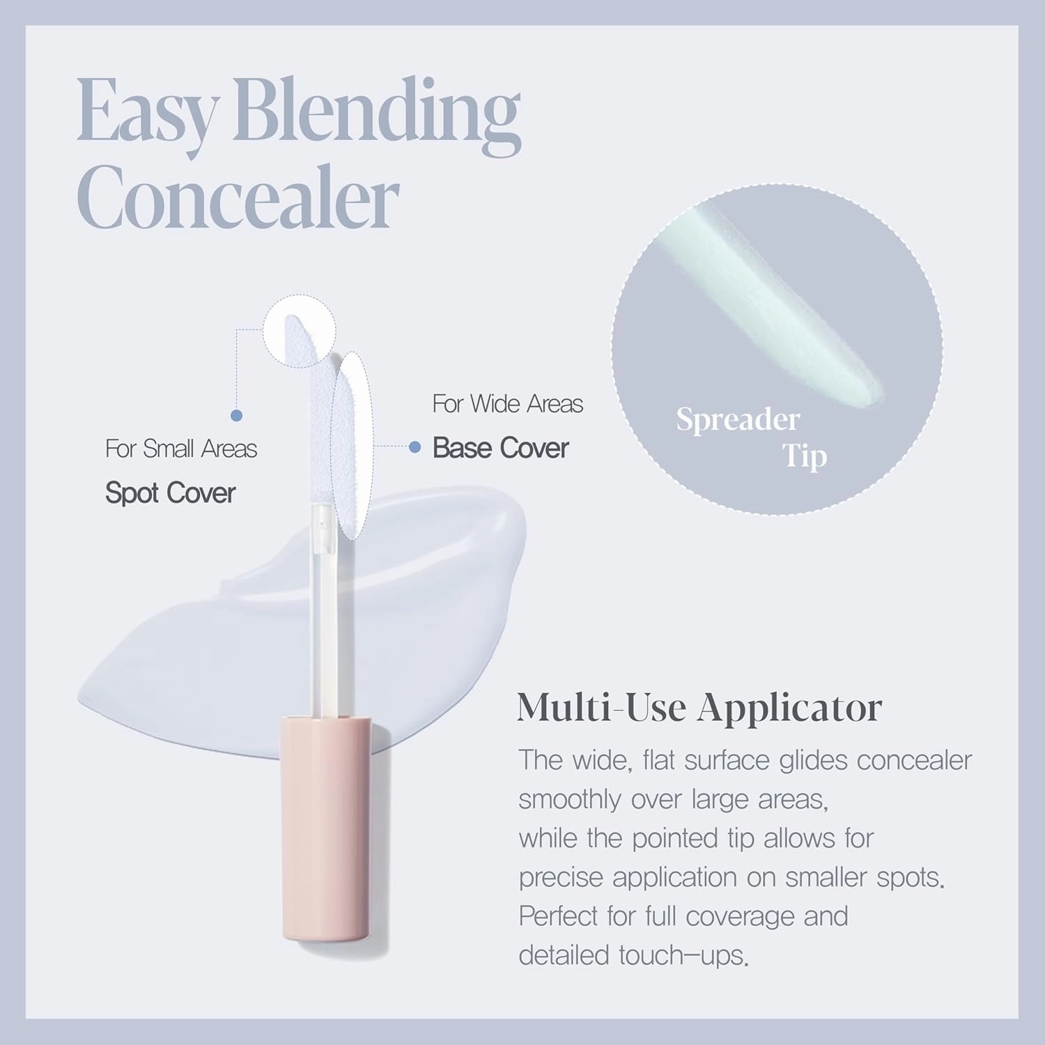 espoir Easy Blending Concealer #Minty Green │5 Colors for Various Uses│Easy to Blend Due to its Fluid Texture│Long and Pointed Tip for Precise Coverage of Both Wide or Small Areas