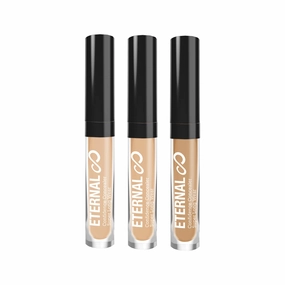 Eternal Confidence Super Long Wear Concealer Pack of 3 (Light   Medium  Dark) – Luminous Hydrating High Coverage Dark Circle Makeup, 0.11 Oz each