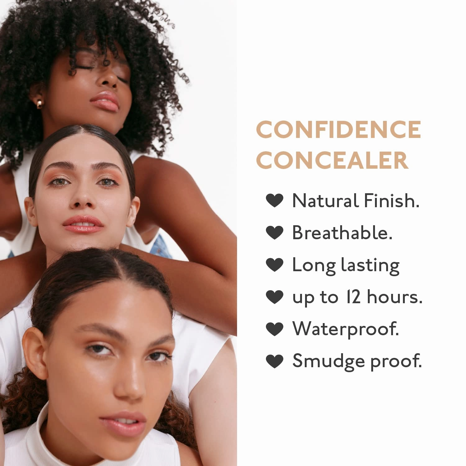 Eternal Confidence Super Long Wear Concealer Pack of 3 (Light   Medium  Dark) – Luminous Hydrating High Coverage Dark Circle Makeup, 0.11 Oz each
